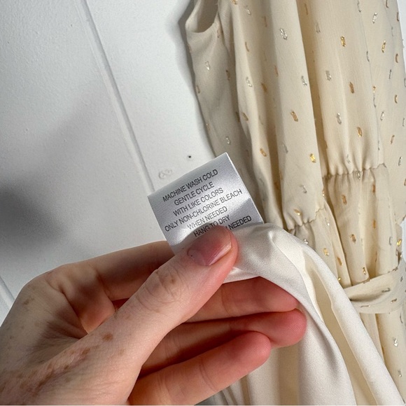 NWT ModCloth Illuminated Elegance Chiffon Maxi Dress Ivory Wedding Bridesmaid - Picture 11 of 11